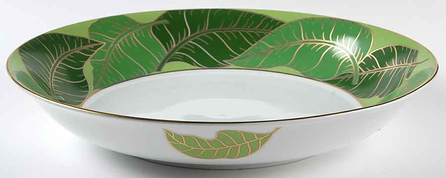 Gold Leaf 13" Pasta Serving Bowl by Lynn Chase-1