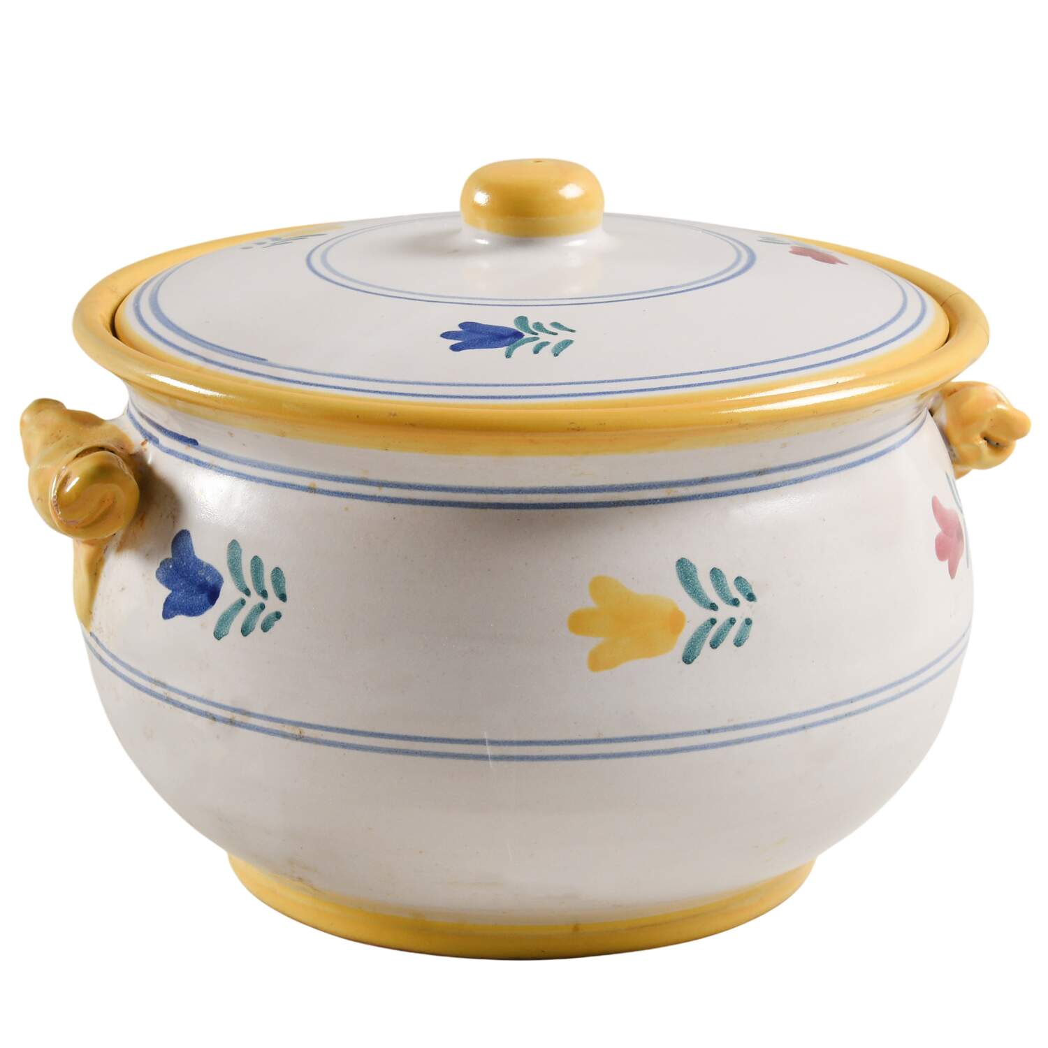 CEI9 3.5 Quart Round Covered Casserole by Ceramica Artistica (CAS Vietri)-1