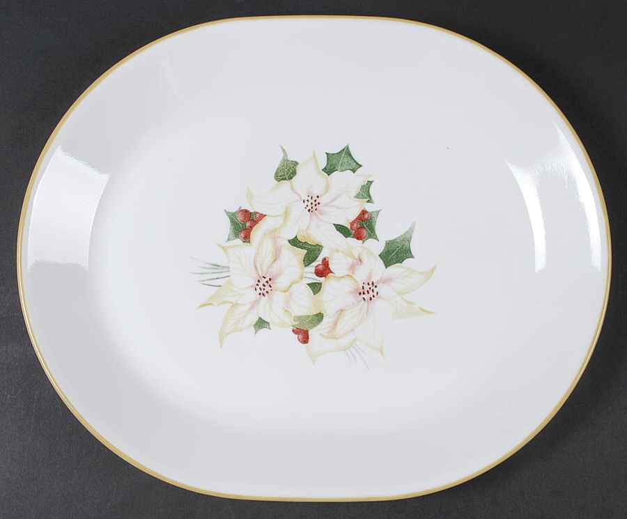 Winter Harmony 12" Oval Serving Platter by Corning Corelle-1