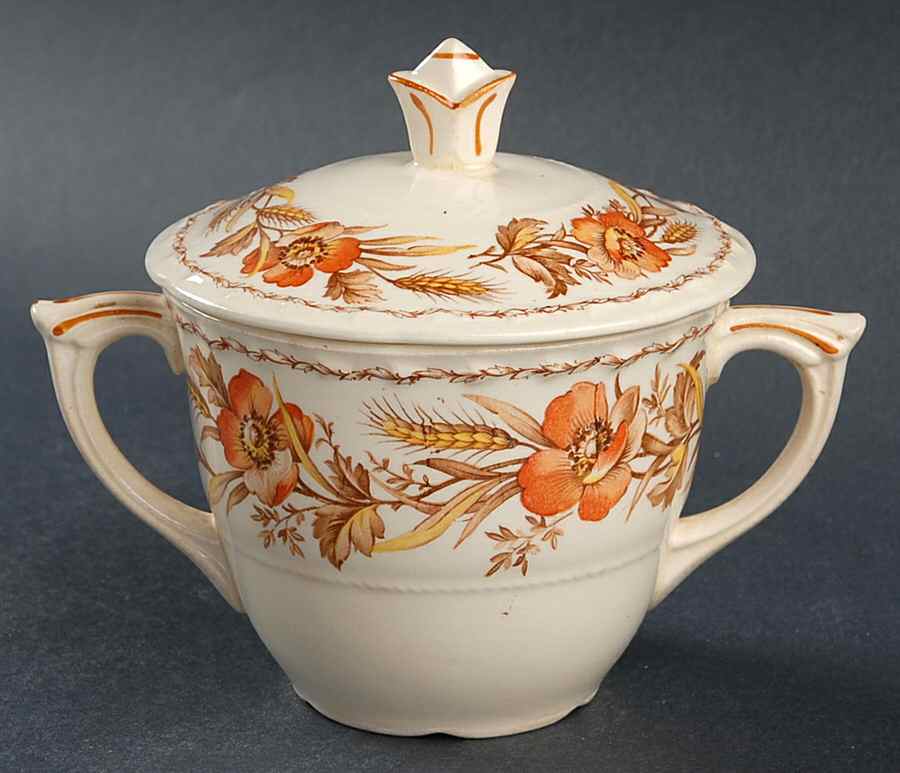 CRO254 Sugar Bowl & Lid by Crooksville-1