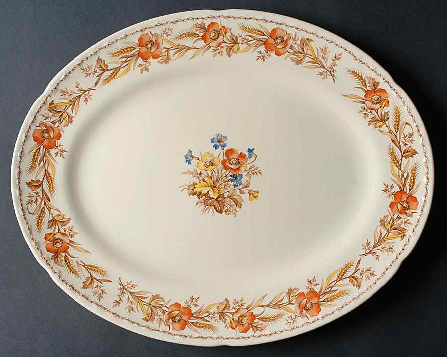 CRO254 15" Oval Serving Platter by Crooksville-1