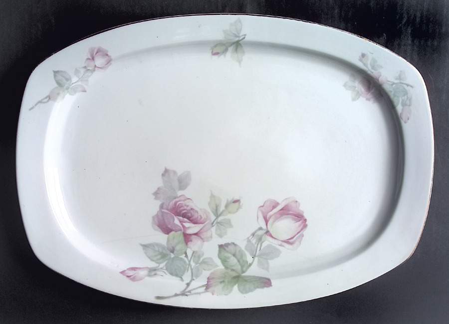 7611 15" Rectangular Serving Platter by Crown China (Czech)-1