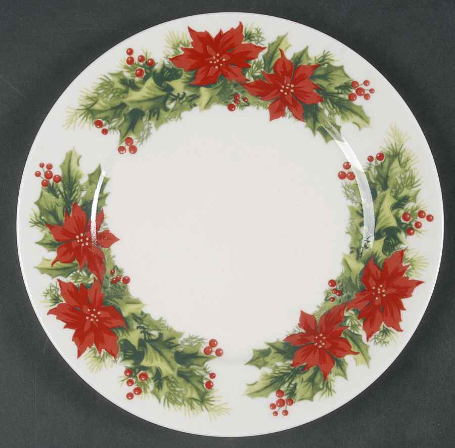 Poinsettia Salad Plate by China (Made in China)-1