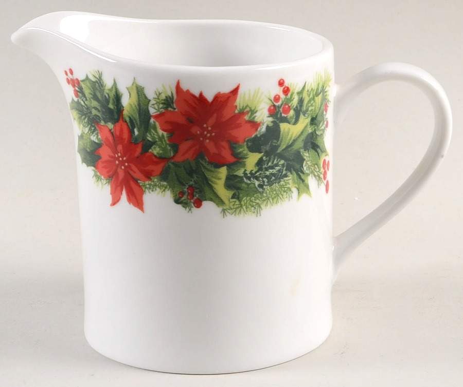 Poinsettia Creamer by China (Made in China)-1
