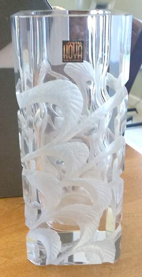Birds in Flight 9" Flower Vase by Hoya-1