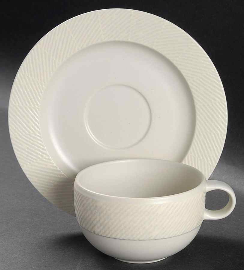 Prairie Flat Cup & Saucer Set by Crate & Barrel-1