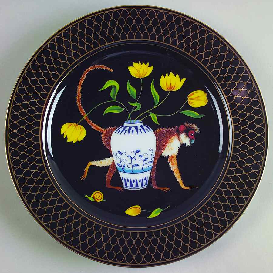 Monkey Garden Salad/Dessert Plate by Lynn Chase-1
