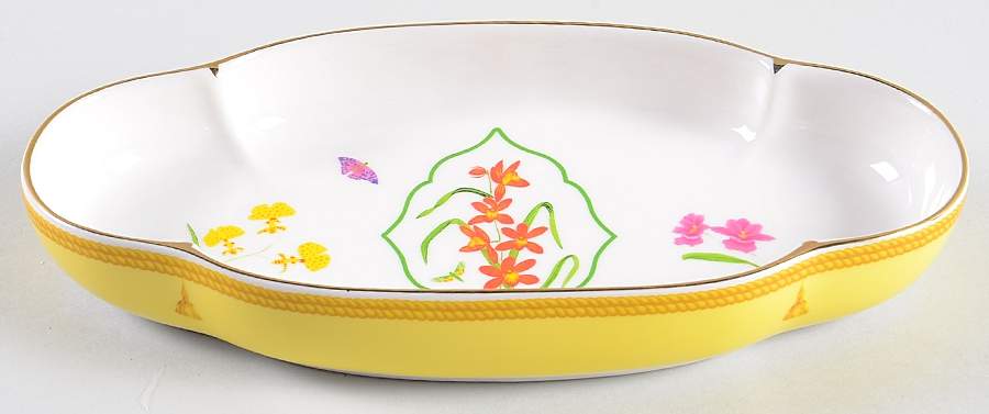 Orchids 10" Oval Tray by Lynn Chase-1