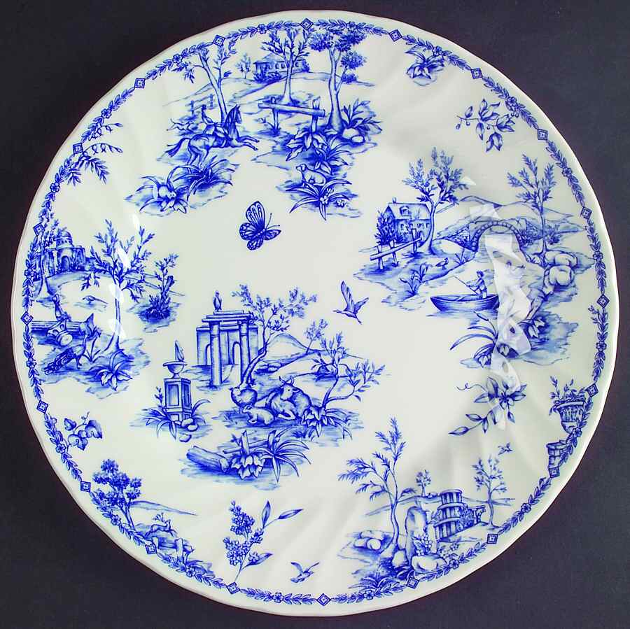 Toile Blue (Scalloped) Dinner Plate by Churchill-1