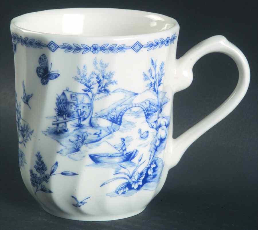 Toile Blue (Scalloped) Mug by Churchill-1