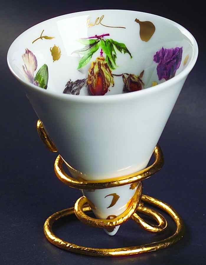 Mediterranean Gold Amphore W/Metal Stand by Charles Field Haviland-1