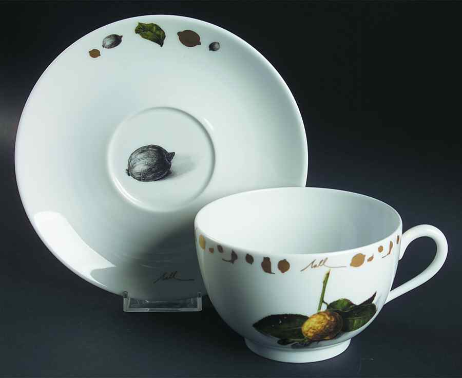 Mediterranean Gold Breakfast Cup & Saucer Set by Charles Field Haviland-1