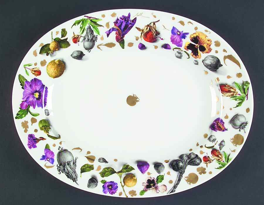 Mediterranean Gold 14" Oval Serving Platter by Charles Field Haviland-1