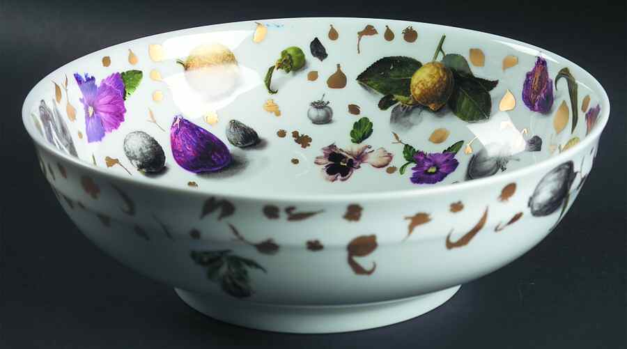 Mediterranean Gold 10" Large Salad Serving Bowl by Charles Field Haviland-1