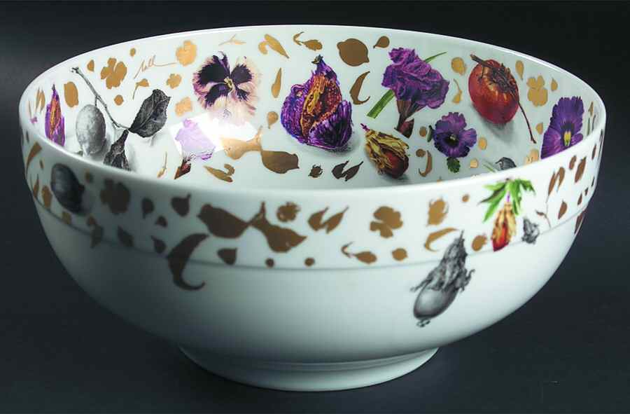 Mediterranean Gold 10" Large Salad Serving Bowl by Charles Field Haviland-1