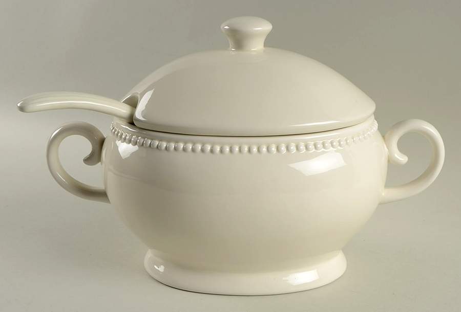 String Of Pearls Tureen & Lid w/Ladle by China (Made in China)-1
