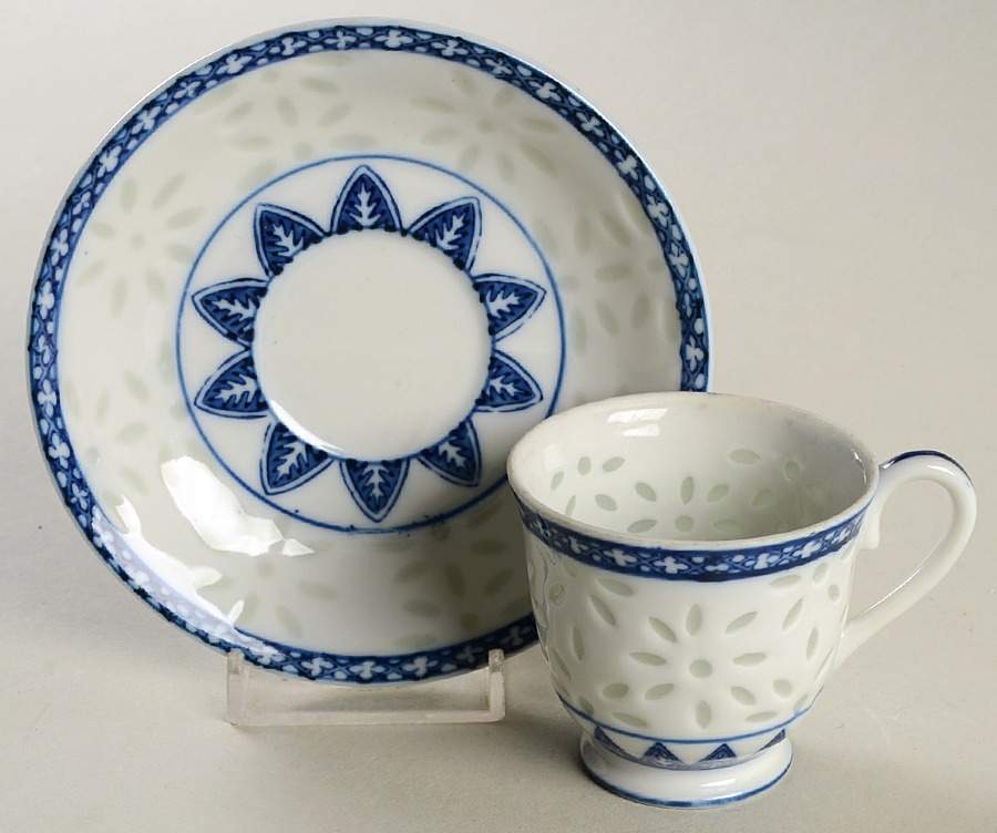 CX203 Footed Demitasse Cup & Saucer Set by China (Made in China)-1