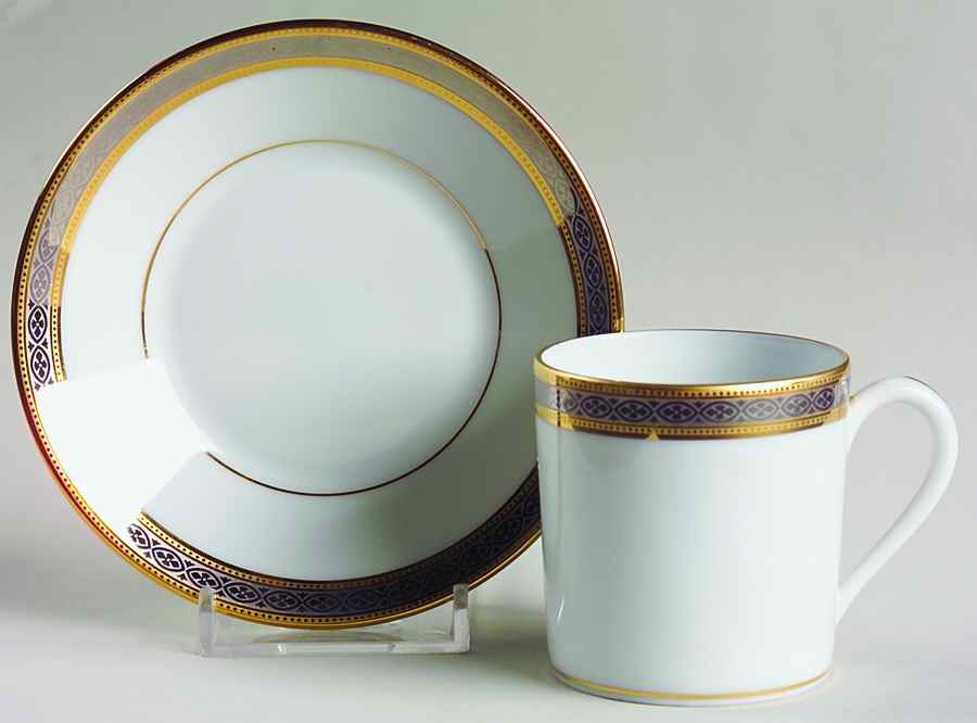 Chambord Flat Demitasse Cup & Saucer Set by Charles Field Haviland-1