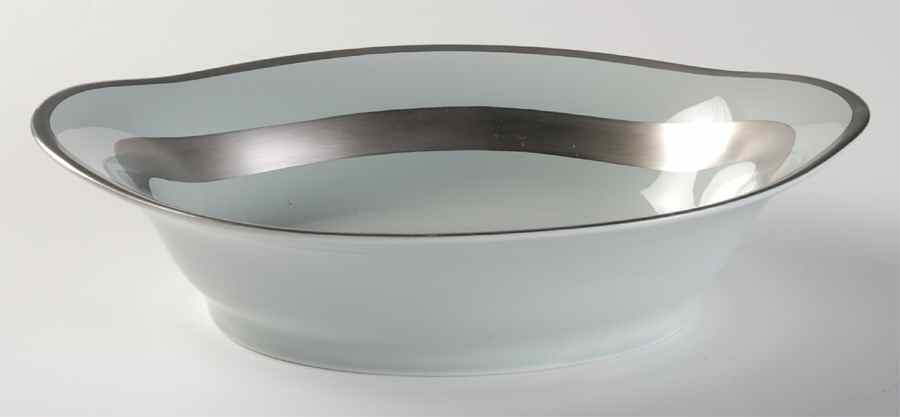 William Celadon 9" Oval Vegetable Bowl by Charles Field Haviland-1
