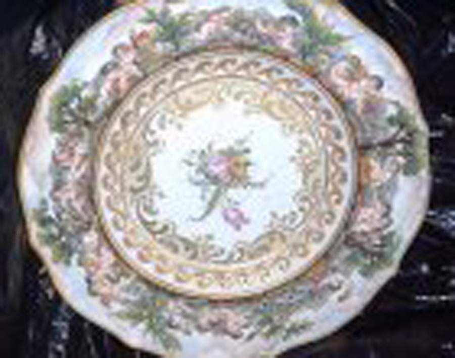 CJJ1 Dinner Plate by Capo-di-Monte (Italy)-1