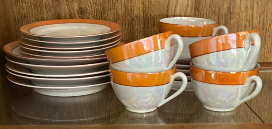 6845 Flat Cup & Saucer Set by Carl Tielsch-1