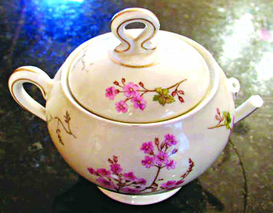 Chf967 Sugar Bowl & Lid by Charles Field Haviland-1