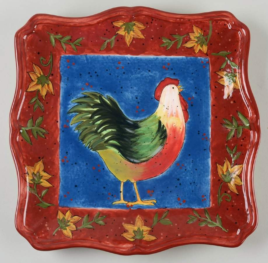 Country Collage 13" Square Serving Platter by Certified International-1