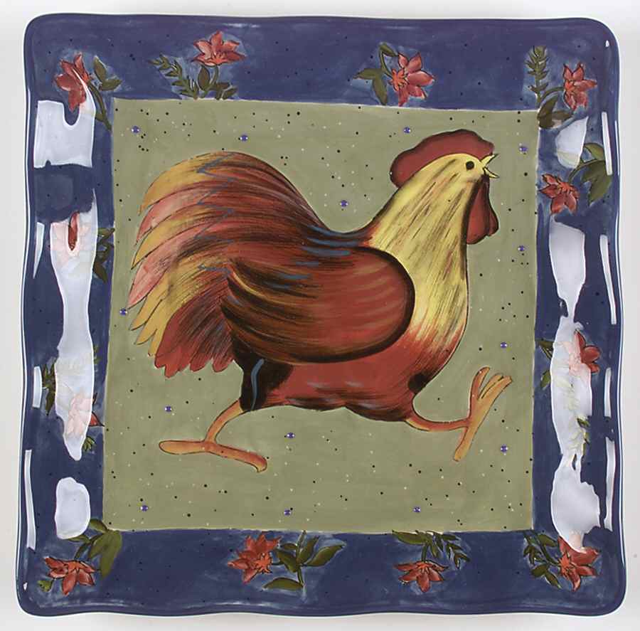 Country Collage 13" Square Serving Platter by Certified International-1