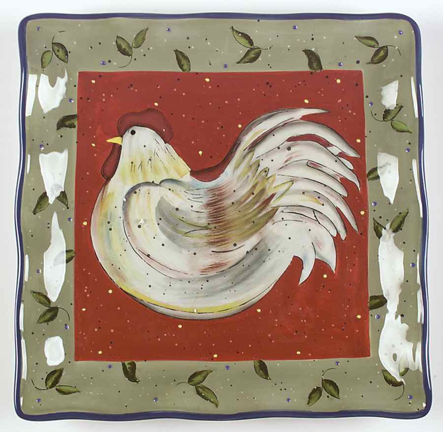 Country Collage 13" Square Serving Platter by Certified International-1