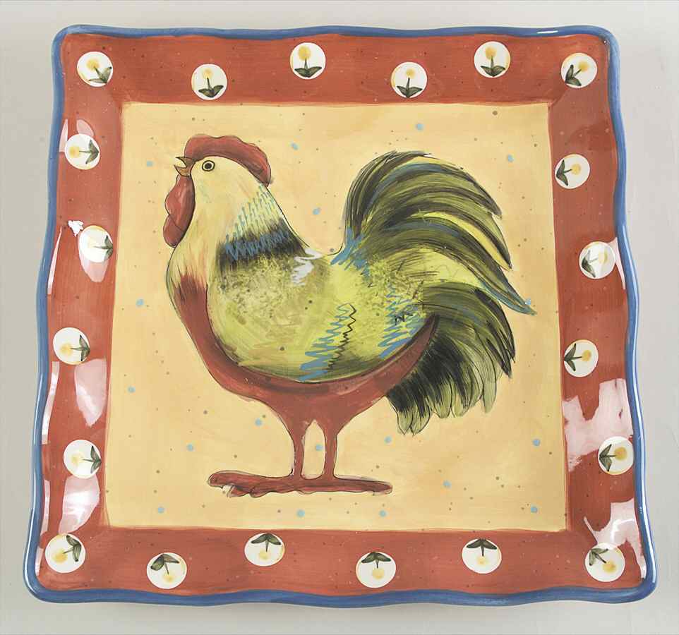 Country Collage 13" Square Serving Platter by Certified International-1
