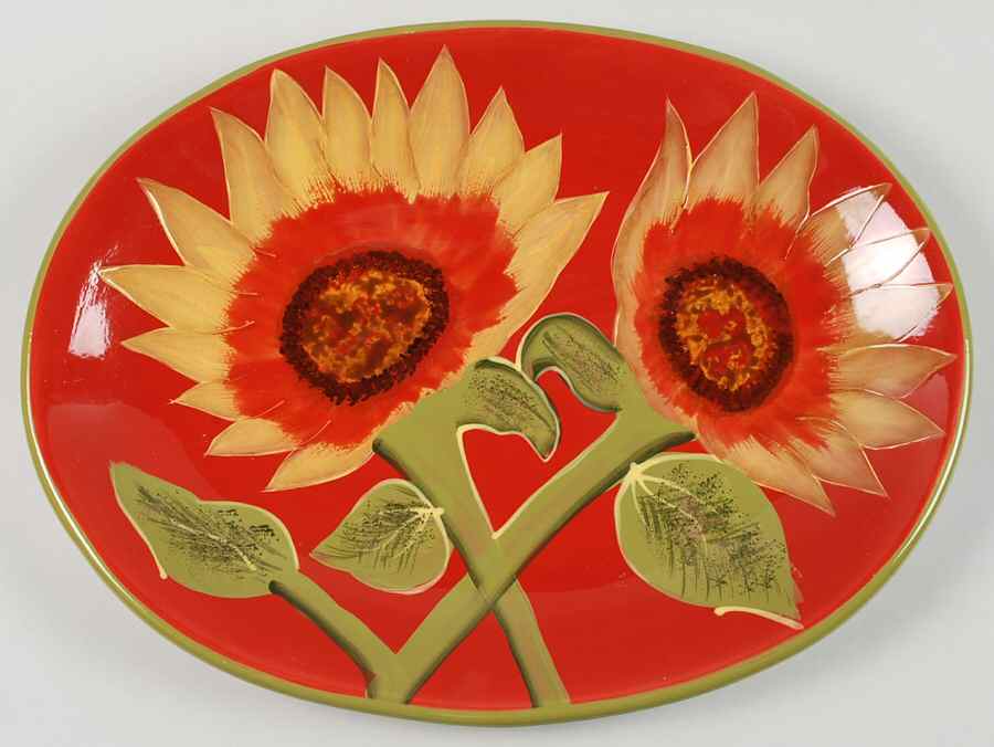 Sunburst 18" Oval Serving Platter by Certified International-1