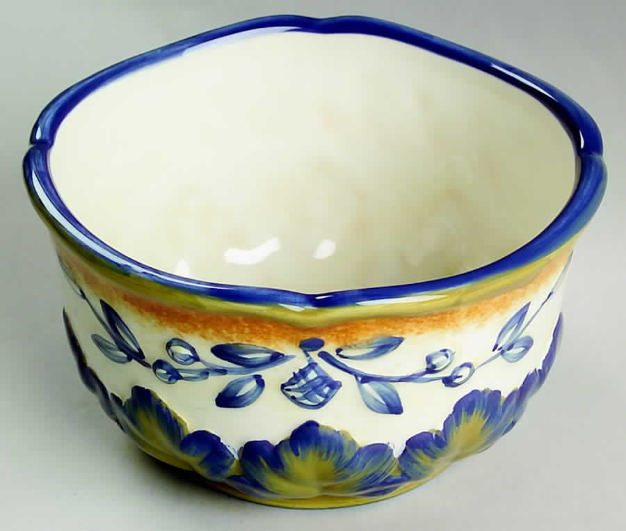 Tuscan Fruit Blue Individual Ice Cream Dish by Certified International-1