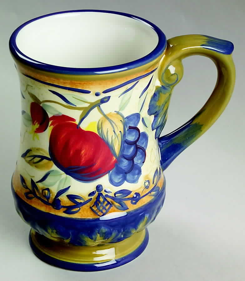Tuscan Fruit Blue Mug by Certified International-1