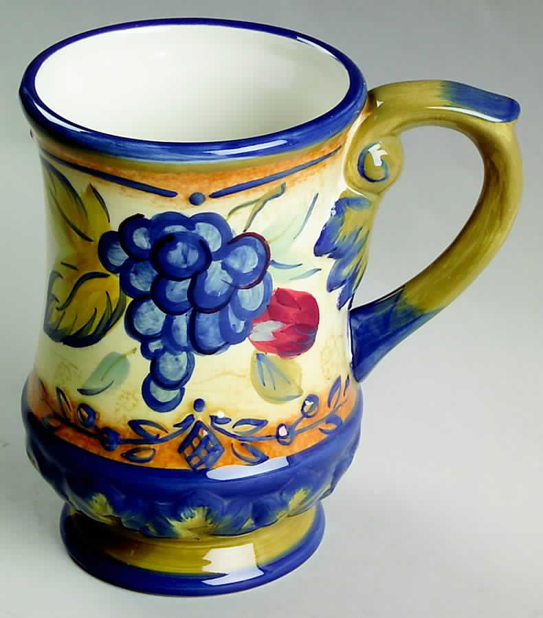 Tuscan Fruit Blue Mug by Certified International-1