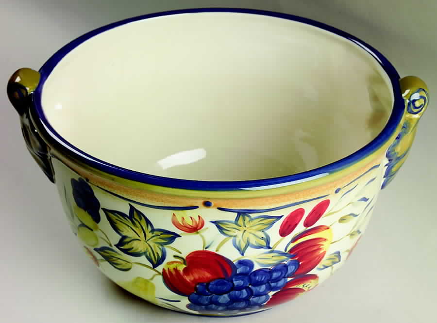 Tuscan Fruit Blue 10" Large Salad Serving Bowl by Certified International-1