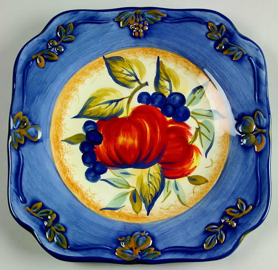 Tuscan Fruit Blue Salad Plate by Certified International-1