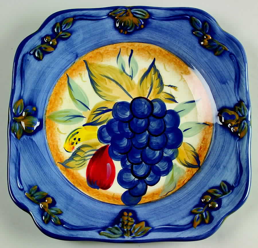 Tuscan Fruit Blue Salad Plate by Certified International-1