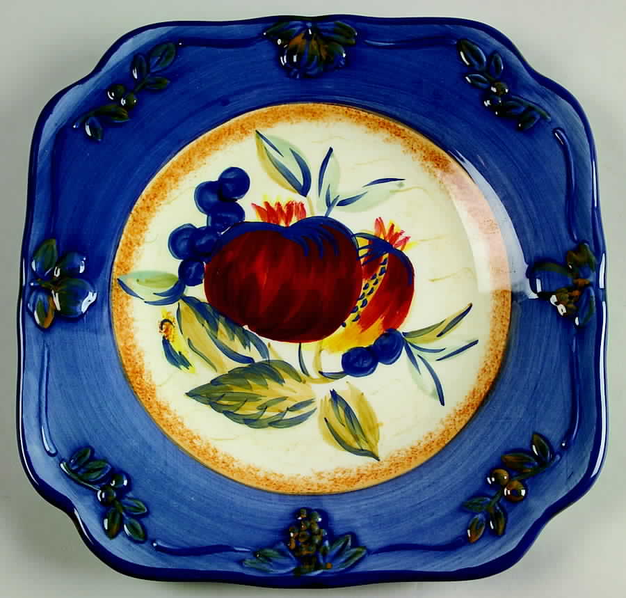 Tuscan Fruit Blue Salad Plate by Certified International-1