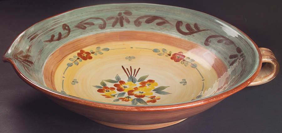 Tuscan Landscape 17" Bowl with Handle with Spout by Certified International-1
