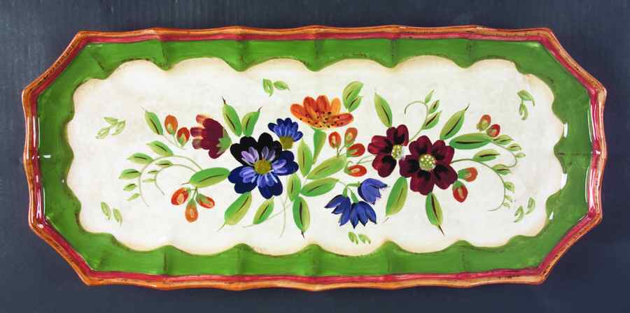 Wildflowers 20" Fish Platter by Certified International-1