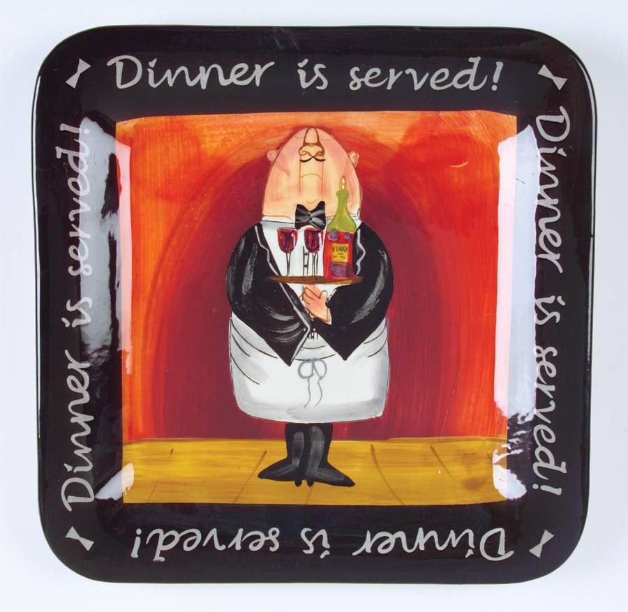 Dinner Is Served Dinner Plate by Certified International-1