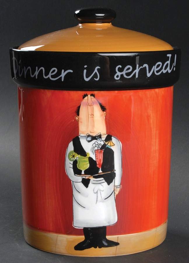 Dinner Is Served Large Canister & Lid by Certified International-1