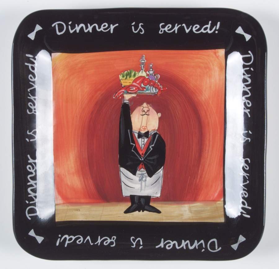 Dinner Is Served Salad Plate by Certified International-1