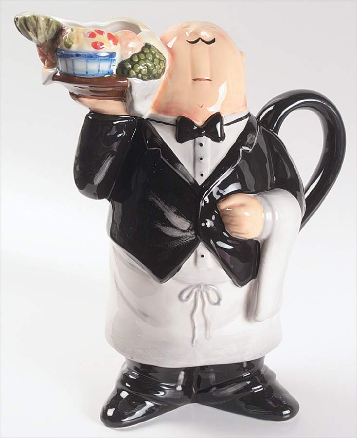 Dinner Is Served Figural Pitcher by Certified International-1