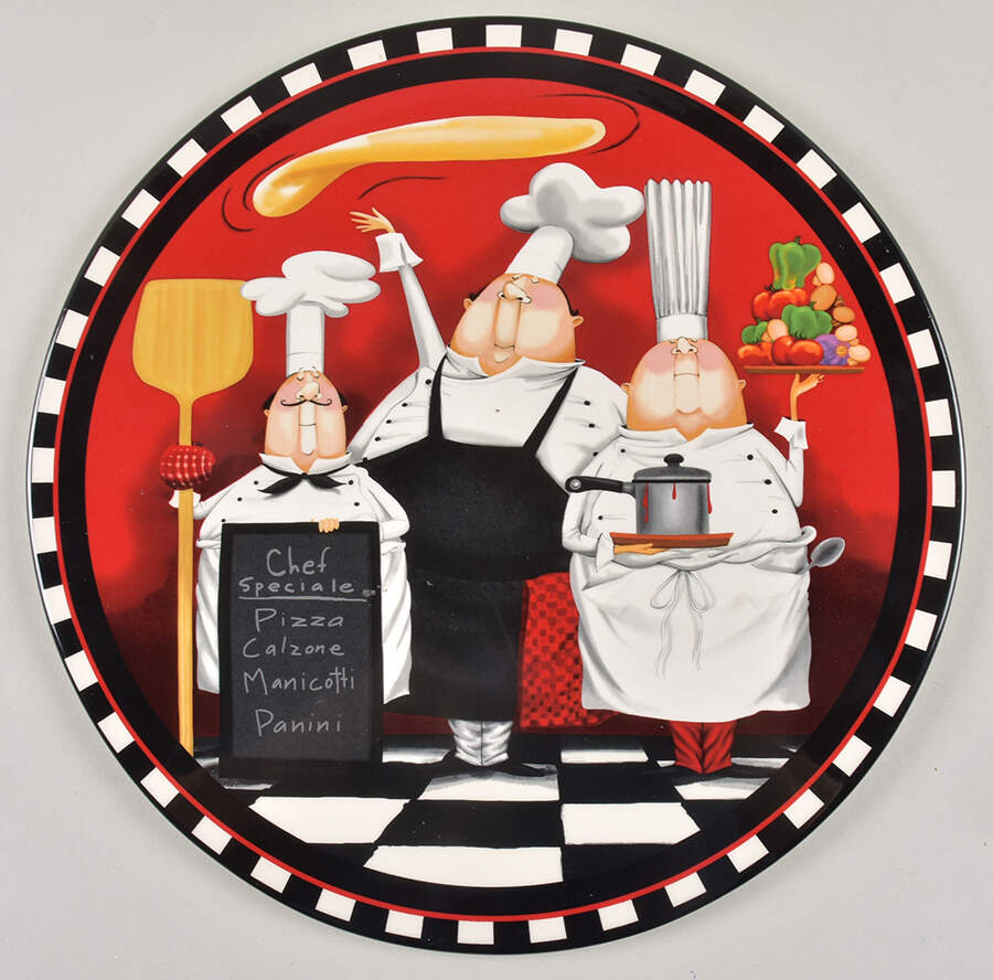 Dinner Is Served 12" Pizza Plate by Certified International-1