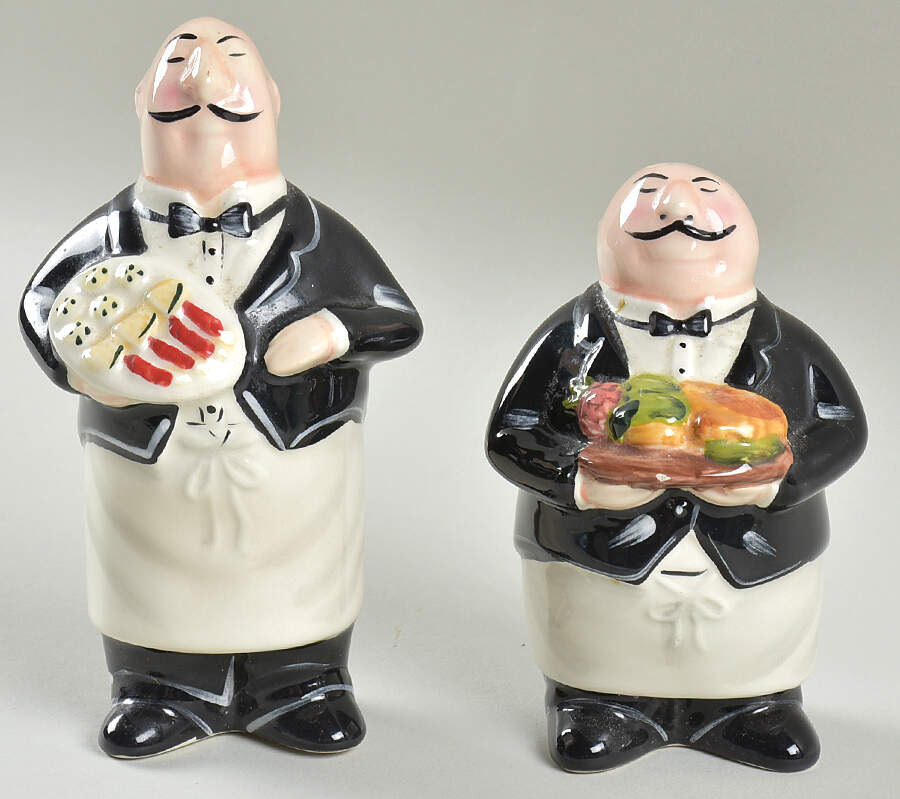 Dinner Is Served Figural Salt and Pepper by Certified International-1
