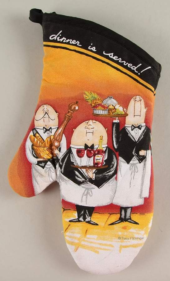 Dinner Is Served Cloth Oven Mitt by Certified International-1