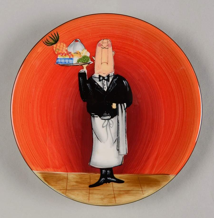 Dinner Is Served Canape Plate by Certified International-1