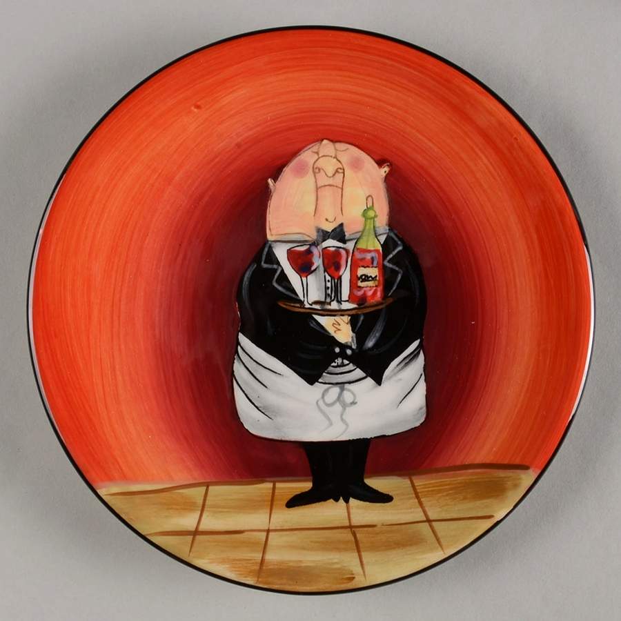 Dinner Is Served Canape Plate by Certified International-1