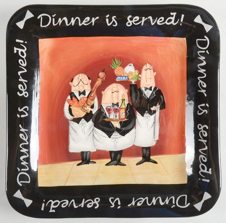 Dinner Is Served Dinner Plate by Certified International-1